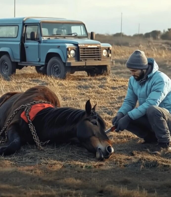 Veterinaras, sulaužęs surūdijusias laukinio eržilo grandines, sulaukė gražiausios dėkingumo išraiškos