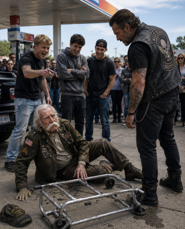 Chuliganai priėjo ir visų akivaizdoje pradėjo tyčiotis iš 78 metų veterano... Tačiau kai tai pamatė motociklininkas, jis priėjo prie jų, o tai, ką padarė, pribloškė visus susirinkusius...