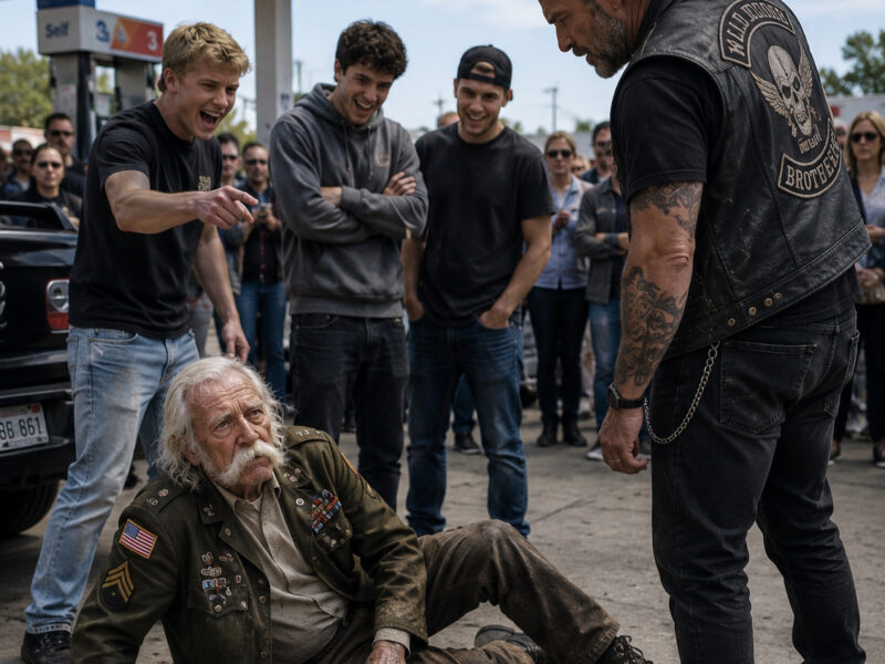 Chuliganai priėjo ir visų akivaizdoje pradėjo tyčiotis iš 78 metų veterano... Tačiau kai tai pamatė motociklininkas, jis priėjo prie jų, o tai, ką padarė, pribloškė visus susirinkusius...
