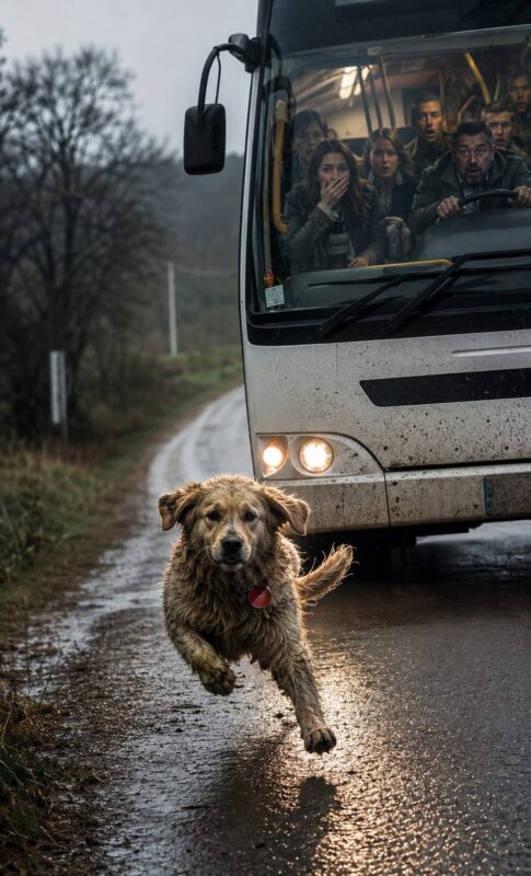 Šuo atsirado iš niekur, kilometrus bėgo paskui autobusą, o tada staiga puolė po jo ratais — tai, ką jis padarė vėliau, privertė visus keleivius netekti žado...