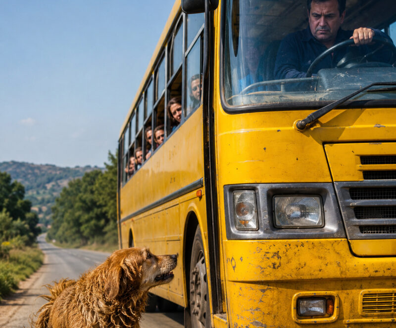 Šuo atsirado iš niekur, kilometrus bėgo paskui autobusą, o tada staiga puolė po jo ratais — tai, ką jis padarė vėliau, privertė visus keleivius netekti žado...