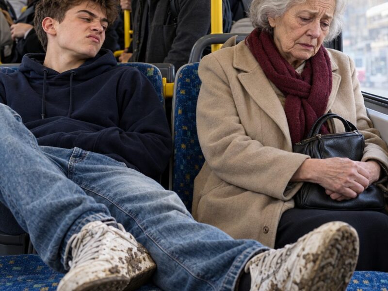 Viešajame transporte jaunuolis užkėlė purvinus batus ant sėdynės ir nepagarbiai elgėsi su pagyvenusia moterimi... Tačiau įsikišus vienam keleiviui, viskas netikėtai pasikeitė...